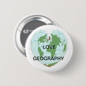 IK VIND GEOGRAPHY-toets Ronde Button 5,7 Cm (Voorkant /achterkant)
