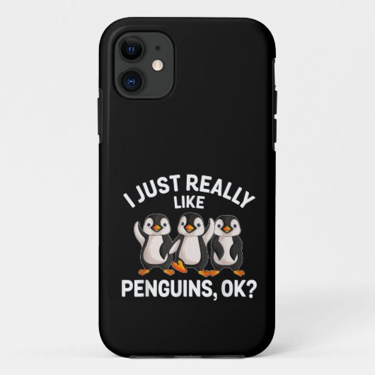 Ik vind gewoon echt pinguïns leuk OK Grappige ping Case-Mate iPhone Case (Achterkant)