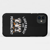 Ik vind gewoon echt pinguïns leuk OK Grappige ping Case-Mate iPhone Case (Achterkant (horizontaal))