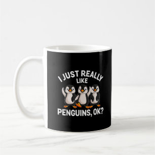 Ik vind gewoon echt pinguïns leuk OK Grappige ping Koffiemok