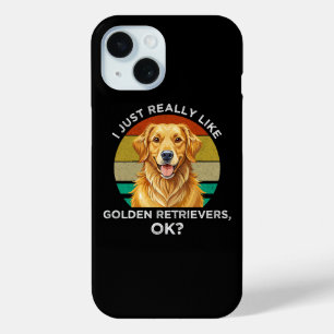 Ik vind Golden Retrievers echt leuk, oké? iPhone 15 Case