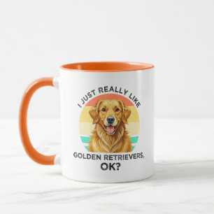 Ik vind Golden Retrievers gewoon echt leuk, oké? Mok