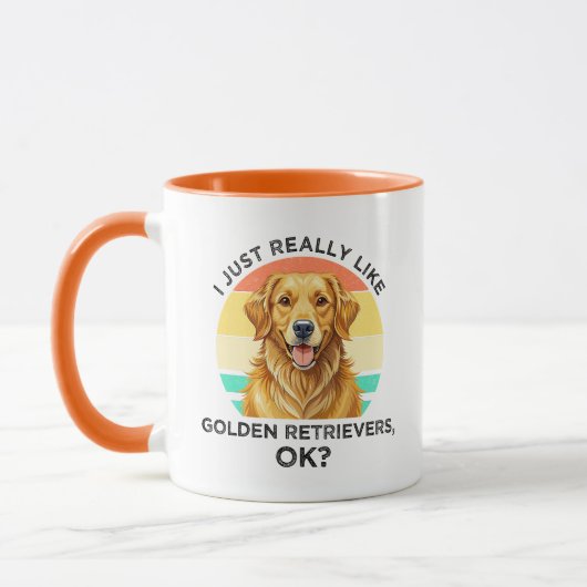 Ik vind Golden Retrievers gewoon echt leuk, oké? Mok (Links)