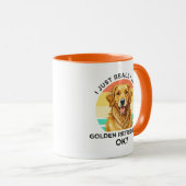 Ik vind Golden Retrievers gewoon echt leuk, oké? Mok (Voorkant rechts)