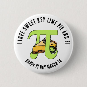 IK VIND GRAAG SLEUTEL LIMOEN PIE Happy Pi Day Butt Ronde Button 5,7 Cm