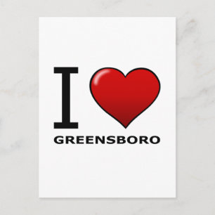 IK VIND GREENSBORO, NC - NOORD CAROLINA BRIEFKAART