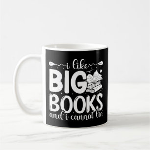 Ik vind grote boeken leuk en ik kan niet liegen mo koffiemok