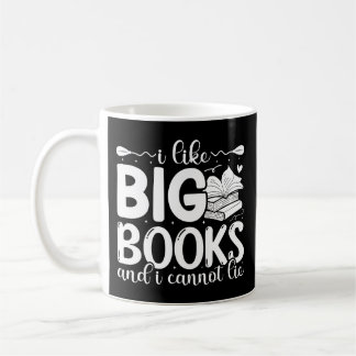 Ik vind grote boeken leuk en ik kan niet liegen mo koffiemok