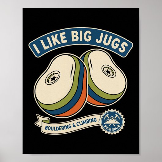 Ik vind grote kannen klimmen Bouldering ontwerp le Poster (Voorkant)