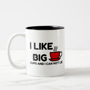 IK VIND GROTE KUPS EN IK KAN NIET LIEVEN TWEEKLEURIGE KOFFIEMOK