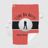 Ik vind grote putts golfer grappig moderne sport r golfhanddoek (Insitu)