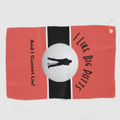 Ik vind grote putts golfer grappig moderne sport r golfhanddoek (Horizontaal)