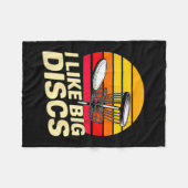 Ik vind grote schijven leuk, grappige retro discgo fleece deken (Voorkant (Horizontaal))