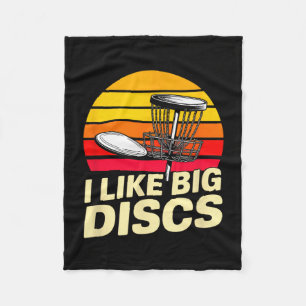 Ik vind grote schijven leuk, grappige retro discgo fleece deken