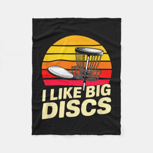 Ik vind grote schijven leuk, grappige retro discgo fleece deken (Voorkant)