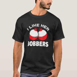 Ik vind haar dobbers leuk - vissen - grappige teks t-shirt