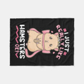 Ik vind Hamsters echt leuk Fleece Deken (Voorkant (Horizontaal))