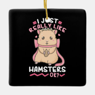 Ik vind Hamsters echt leuk. Keramisch Ornament