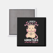 Ik vind Hamsters echt leuk. Magneet (Voorkant / Achterkant)