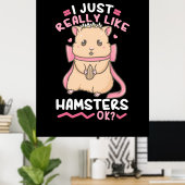 Ik vind Hamsters echt leuk Poster (Thuiskantoor)