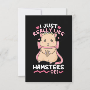 Ik vind Hamsters echt leuk RSVP Kaartje