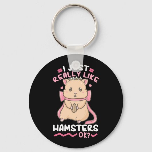 Ik vind Hamsters echt leuk Sleutelhanger (Voorkant)