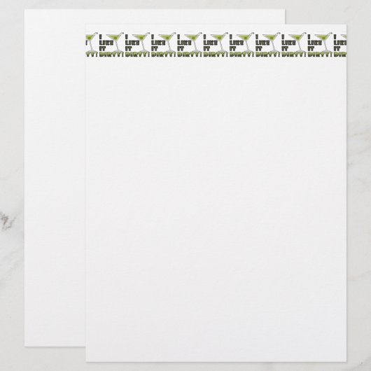 IK VIND HET DIRTY. Dirty Martini Cocktail Humor (Voorkant / Achterkant)