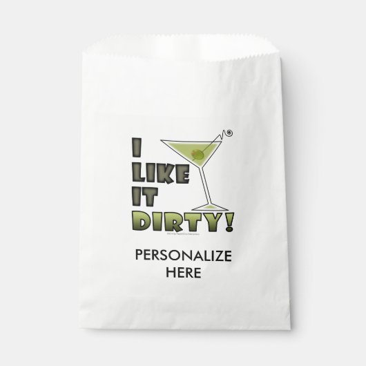 IK VIND HET DIRTY. Dirty Martini Cocktail Humor Bedankzakje (Voorkant)