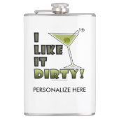 IK VIND HET DIRTY. Dirty Martini Cocktail Humor Heupfles (Voorkant)