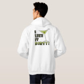 IK VIND HET DIRTY. Dirty Martini Cocktail Humor Hoodie (Achterkant volledig)