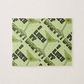 IK VIND HET DIRTY. Dirty Martini Cocktail Humor Legpuzzel (Horizontaal)