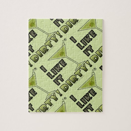 IK VIND HET DIRTY. Dirty Martini Cocktail Humor Legpuzzel (Verticaal)