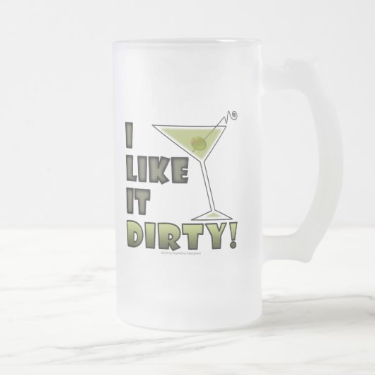 IK VIND HET DIRTY. Dirty Martini Cocktail Humor Matglas Bierpul (Rechts)
