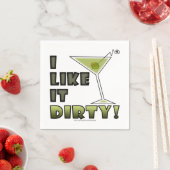IK VIND HET DIRTY. Dirty Martini Cocktail Humor Servetten (Insitu)