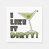 IK VIND HET DIRTY. Dirty Martini Cocktail Humor Servetten (Voorkant)