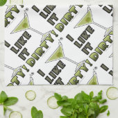 IK VIND HET DIRTY. Dirty Martini Cocktail Humor Theedoek (Gevouwen)