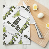 IK VIND HET DIRTY. Dirty Martini Cocktail Humor Theedoek (Quarter Fold)