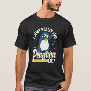 Ik vind het echt leuk dat pinguïns met een dierlij t-shirt