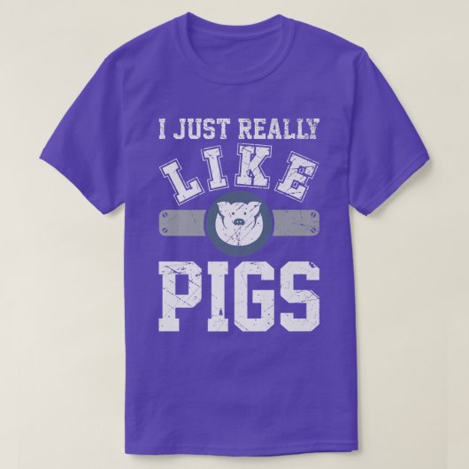 Ik vind het echt leuk dat Varkens schimmelig Man A T-shirt (Design voorkant)