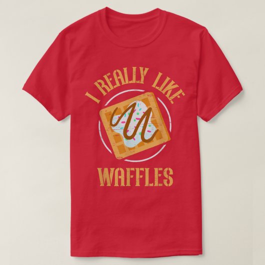 Ik vind het echt leuk dat Waffles Kone Breakfast M T-shirt (Design voorkant)