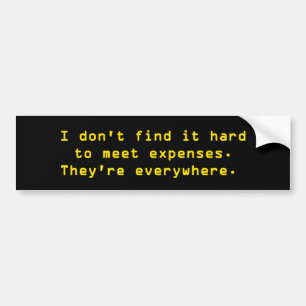 Ik vind het geen zware kosten bumpersticker