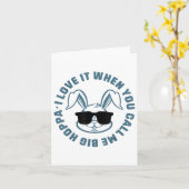 Ik vind het geweldig als je me Big Hoppa Bunny Sun Kaart (Gele Bloem)