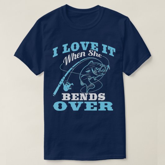 Ik vind het geweldig als ze over buigt - Geviste R T-shirt (Design voorkant)