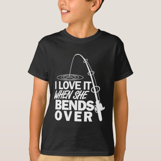 Ik vind het geweldig als ze over buigt - grappig V T-shirt (Voorkant)