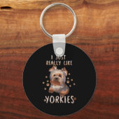 Ik vind het gewoon leuk dat Yorkies Sleutelhanger (Voorkant)