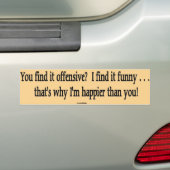 Ik vind het grappig bumpersticker (Op auto)