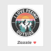 Ik vind het heerlijk om buiten te plassen met grap sticker (Vel)