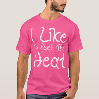 Ik vind het heerlijk om de hitte pittige food love t-shirt