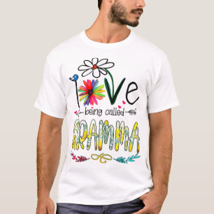 Ik vind het heerlijk om Gramma Sunflower Grappige T-shirt