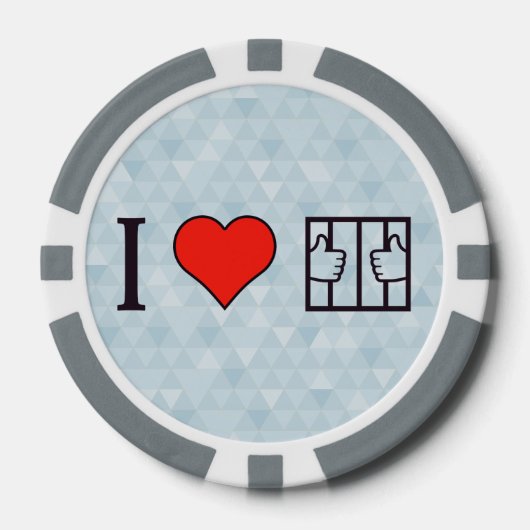 Ik vind het heerlijk om in de gevangenis te zitten pokerchips (Voorkant)